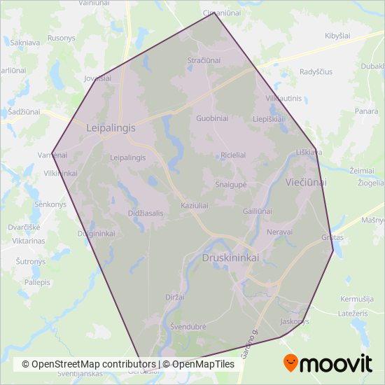 Druskininkų sav. coverage area map