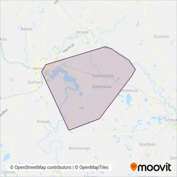 Схема покрытия компании Kaišiadorių r. sav.