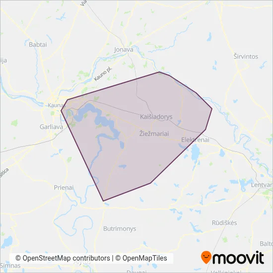 Kaišiadorių r. sav. coverage area map