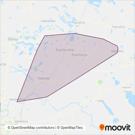 Švenčionių r. sav. coverage area map
