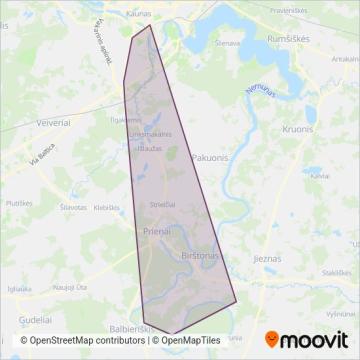 Схема покрытия компании Birštono sav.