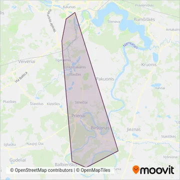 Birštono sav. coverage area map