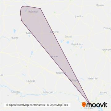 Схема покрытия компании Mažeikių r. sav.