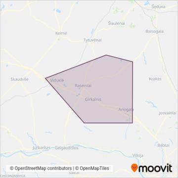 Схема покрытия компании Raseinių r. sav.