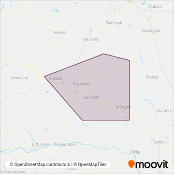 Схема покрытия компании Raseinių r. sav.