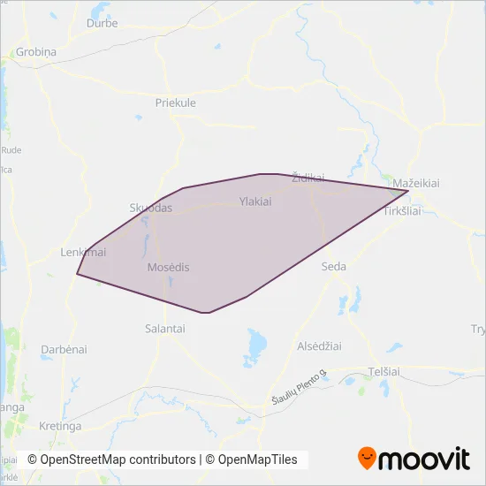 Skuodo r. sav. coverage area map