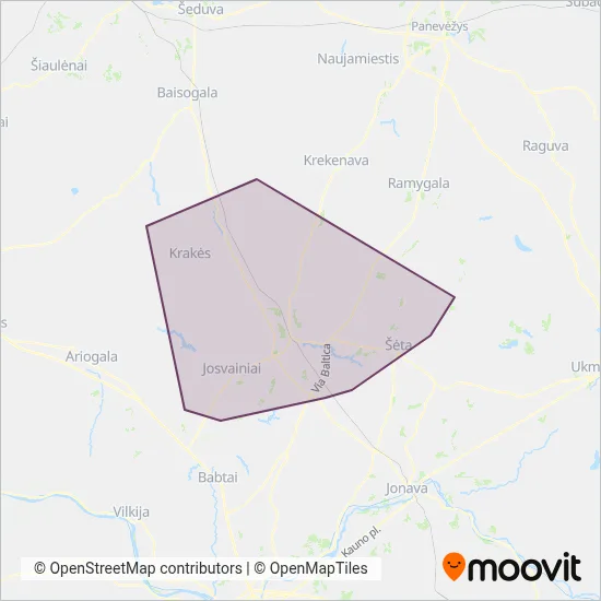 Kėdainių r. sav. coverage area map