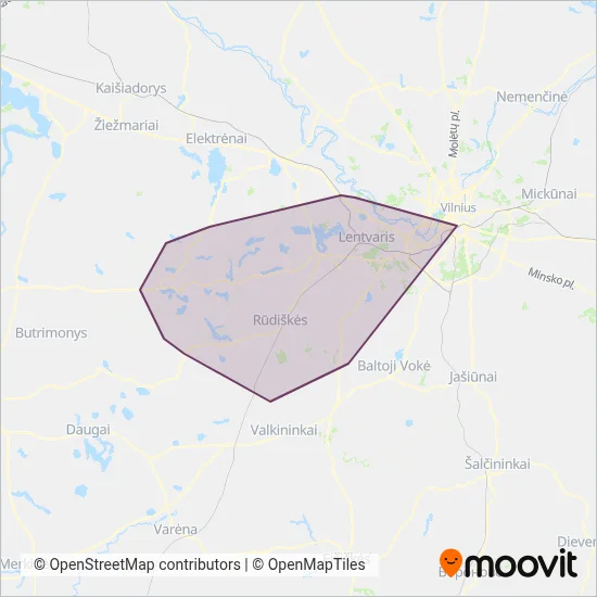 Trakų r. sav. coverage area map