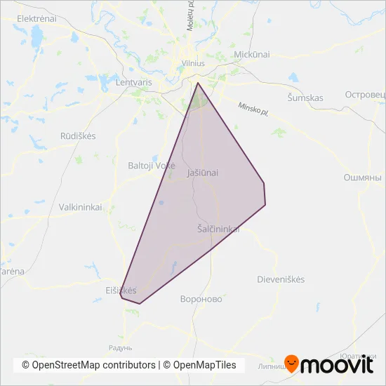 Šalčininkų r. sav. coverage area map