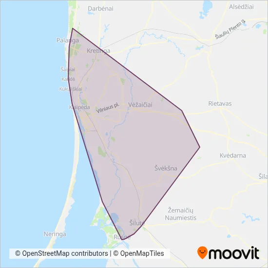 Klaipėdos m. sav. coverage area map