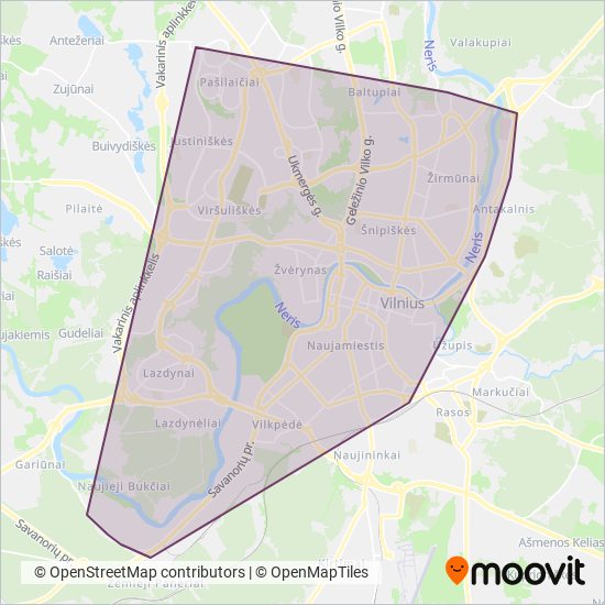 SĮ "Susisiekimo paslaugos"-Cable coverage area map