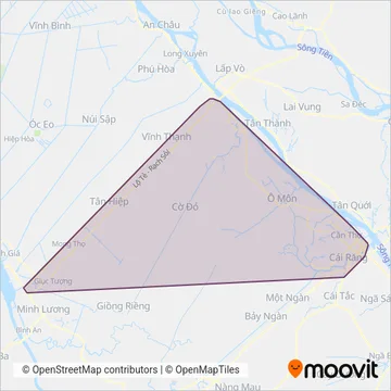 Xe buýt Cần Thơ (Futabuslines) coverage area map