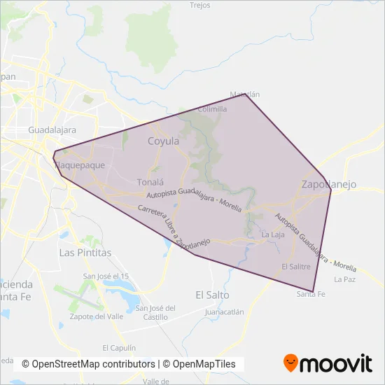 Turibus coverage area map