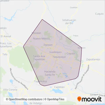 Mi Transporte - Complementarias coverage area map