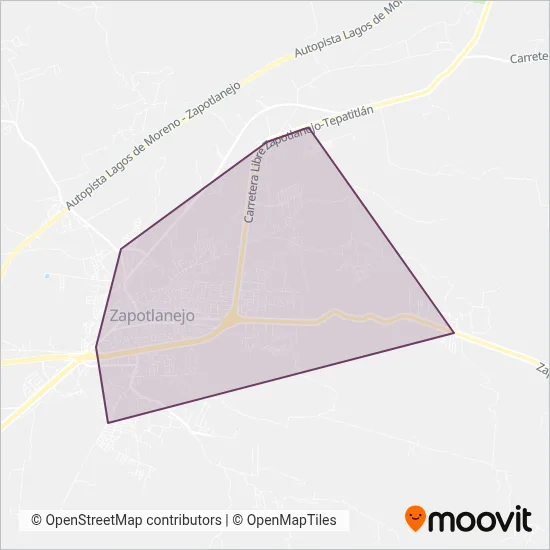Mi Transporte Zapotlanejo coverage area map