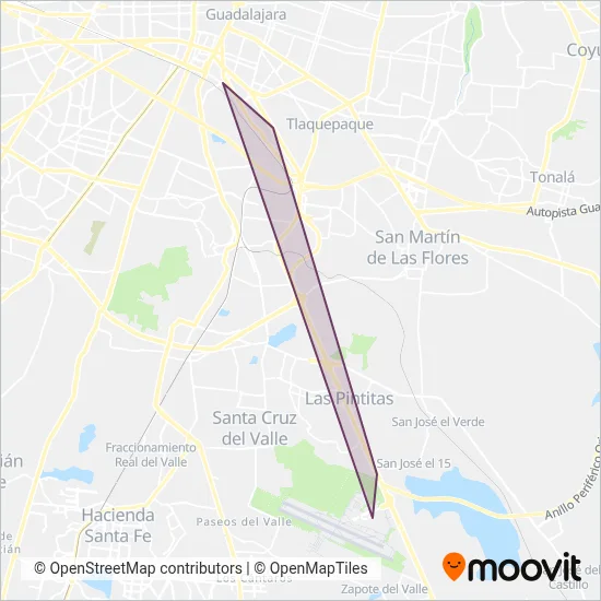 Mi Macro Aeropuerto - Troncales coverage area map