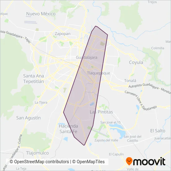 Mi Macro Calzada - Alimentadoras coverage area map