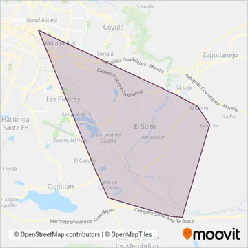 TransBus El Salto coverage area map