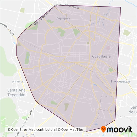 Mapa del área de cobertura de Mi Macro