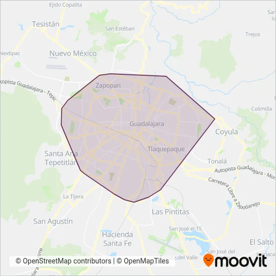 Mi Macro - Troncales coverage area map