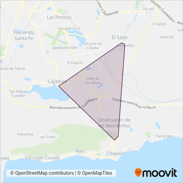 Transportes Chapala coverage area map