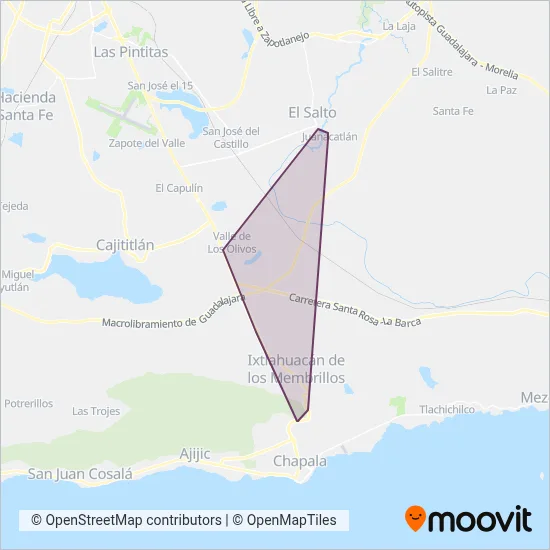 Transportes Chapala coverage area map