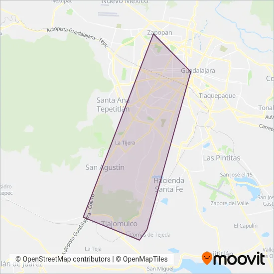 Ruta López Mateos coverage area map