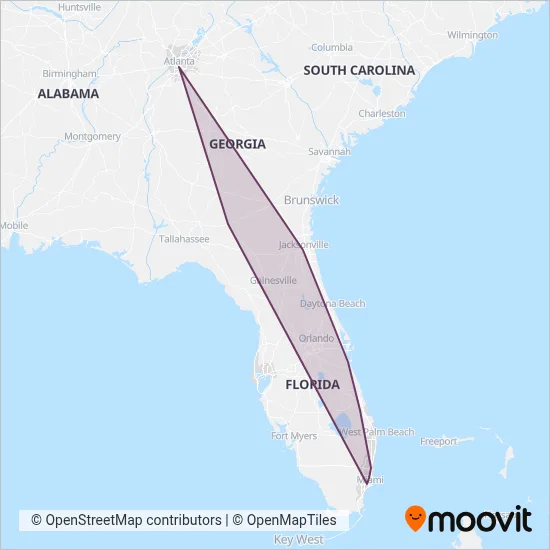 FlixBus-us coverage area map