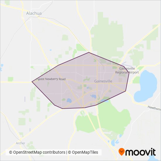 Regional Transit System coverage area map