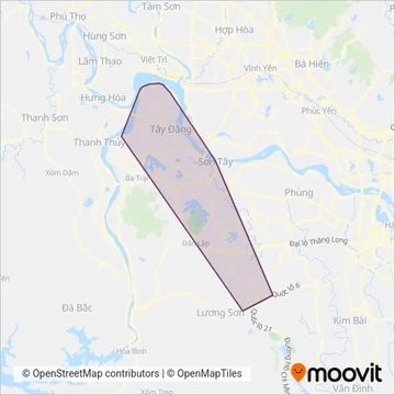 Công ty CPVT Hà Tây coverage area map