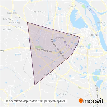 Hanoi Metro - Công ty Đường sắt Hà Nội coverage area map