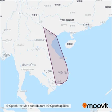 Vietnam Railways coverage area map