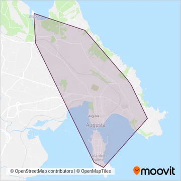 Sais Autolinee - Augusta coverage area map