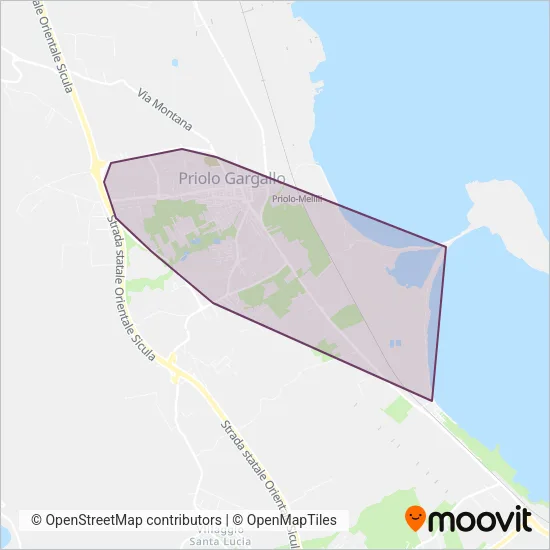 Area coperta dal servizio di Autoservizi Rosario Pappalardo