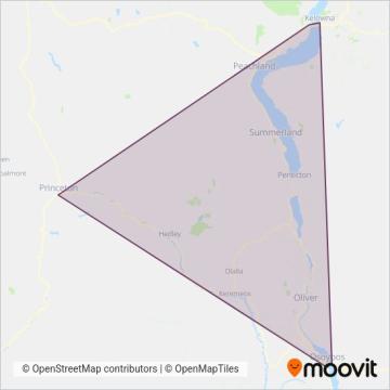 BC Transit - South Okanagan-Similkameen Transit coverage area map