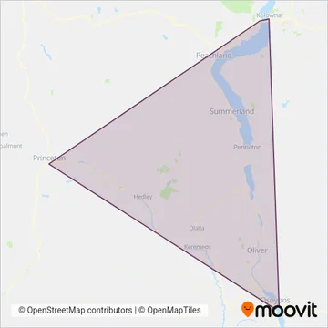 BC Transit - South Okanagan-Similkameen Transit coverage area map