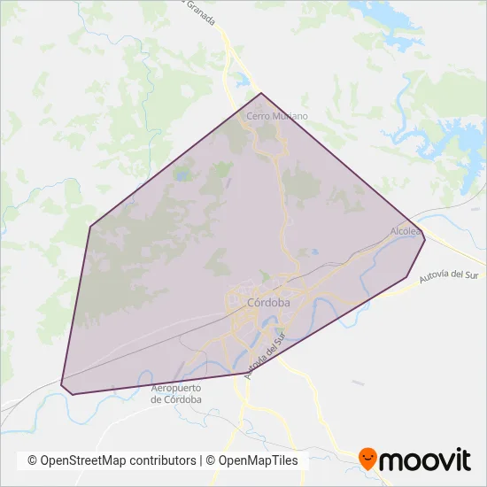 Cobertura del mapa de AUCORSA