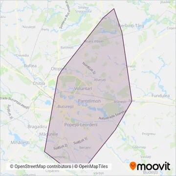 TPBI | Linii Regionale coverage area map