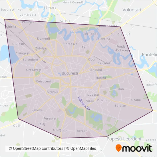 STB | Linii de Noapte coverage area map