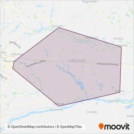 Linii Transport Național coverage area map