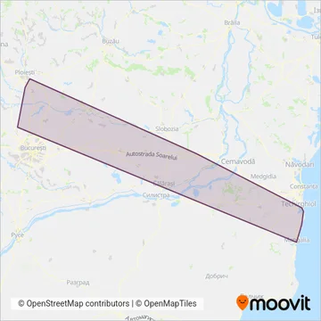 Regio Călători coverage area map
