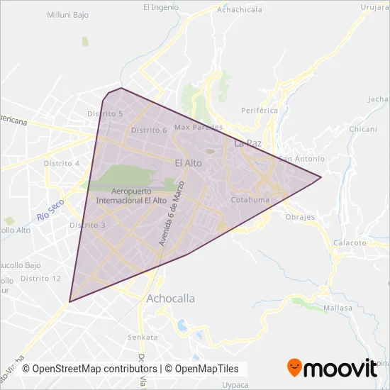 Sindicato San Cristóbal coverage area map