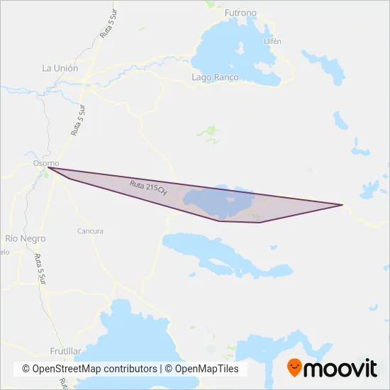 Expreso Lago Puyehue coverage area map