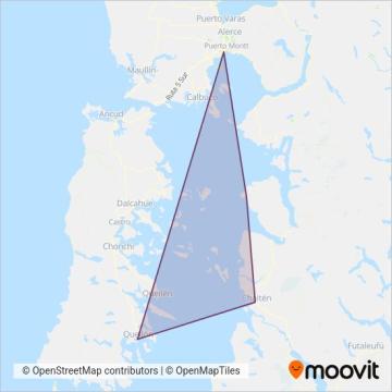 Naviera Austral coverage area map