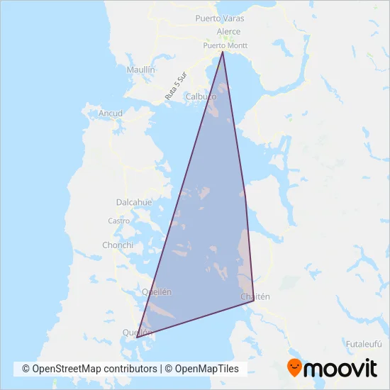 Naviera Austral coverage area map