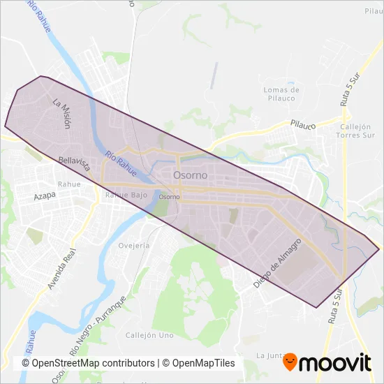 Sociedad De Transportes Centenario Ltda. coverage area map