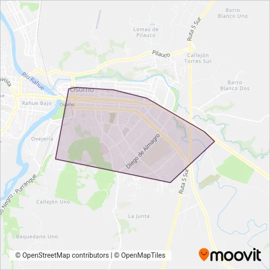 Sociedad De Transportes Línea Nueve Ltda. coverage area map