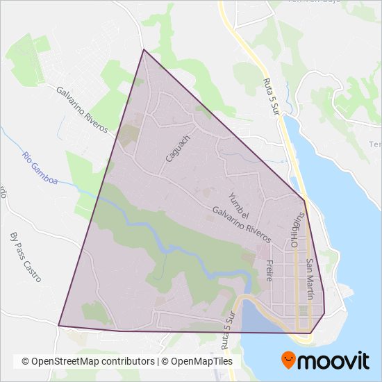 Sociedad De Transportes Línea Uno Ltda. coverage area map