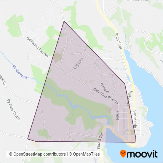 Sociedad De Transportes Línea Uno Ltda. coverage area map