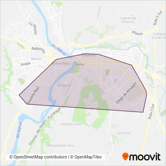 Transporte Camino Real Ltda. coverage area map